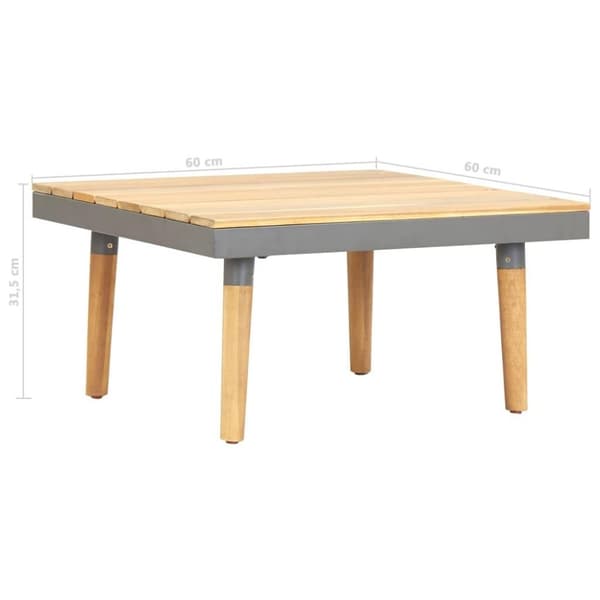 vidaXL Hagesalongbord 60x60x31,5 cm heltre akasie change2