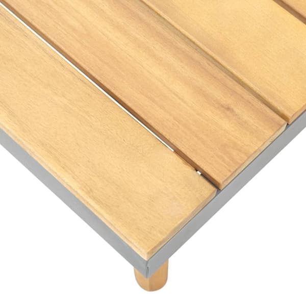 vidaXL Puutarhan sohvapöytä 60x60x31,5 cm täysi akaasiapuu