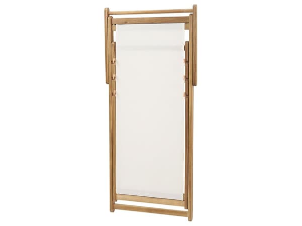 Trädgård Solstol Beige Tyg Nackstödsdyna Tillbakalutande Hopfällbar Ljusträ Ram Akaciaträ
