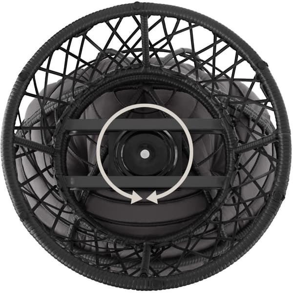 Polyrattan havestol Gargano - sort