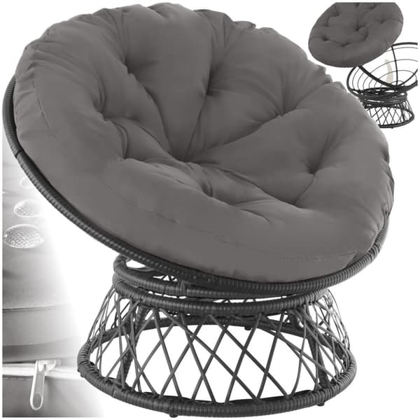 Polyrattan havestol Gargano - sort