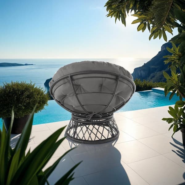 Polyrattan havestol Gargano - sort