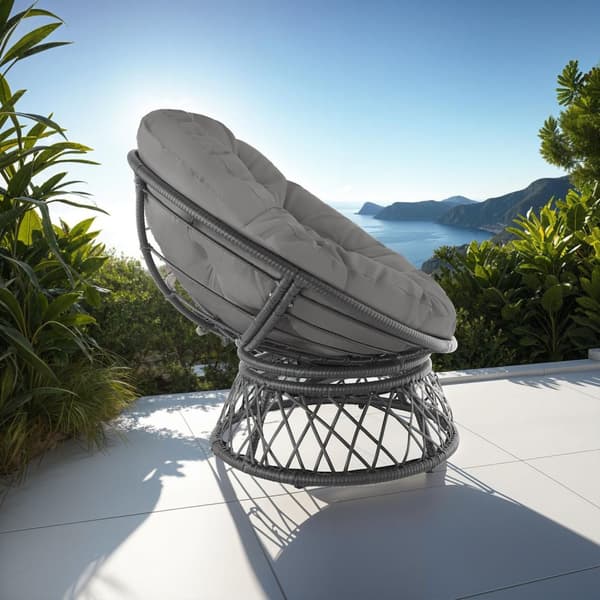 Polyrattan havestol Gargano - sort