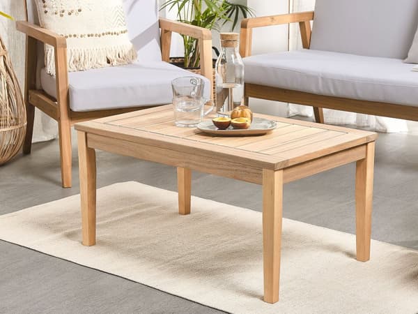 Trädgård Loungegrupp Akaciaträ med Grå Kuddar Soffa med Fåtöljer och Soffbord