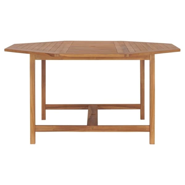 vidaXL Hagebord 150x150x75 cm heltre teak