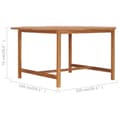 Miniatyrbilde 7 av 7: vidaXL Hagebord 150x150x75 cm heltre teak