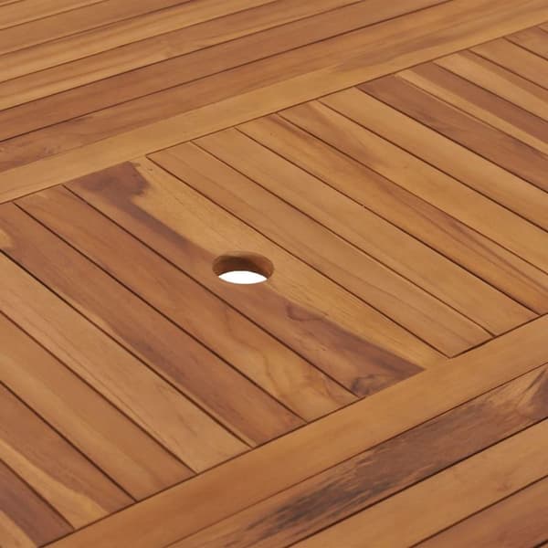 vidaXL Hagebord 150x150x75 cm heltre teak