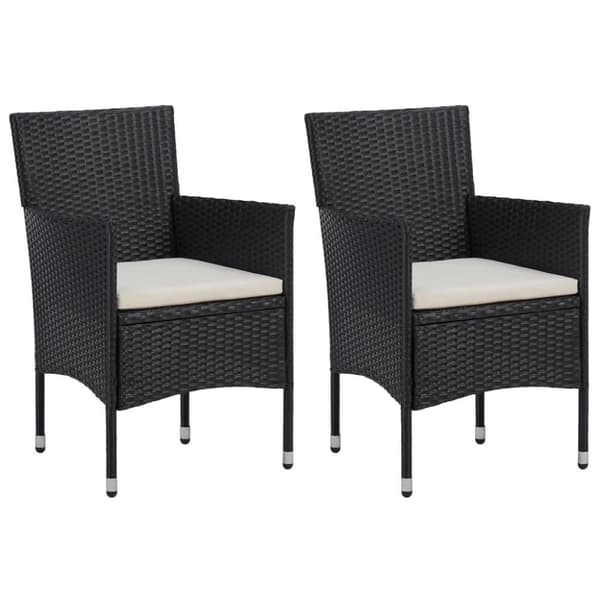 vidaXL havestole 2 stk. polyrattan sort