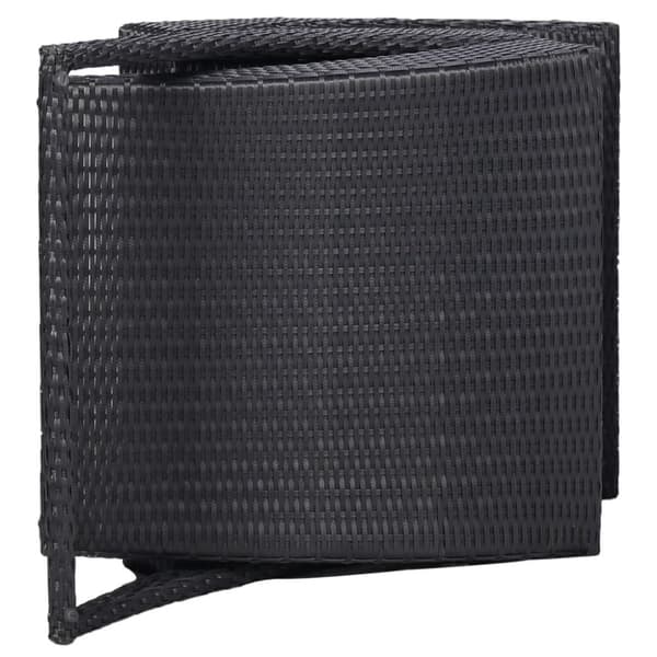 vidaXL solseng med hynde polyrattan sort
