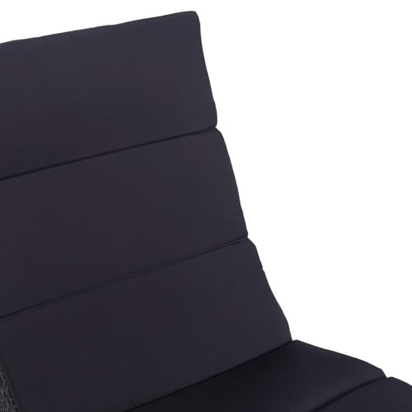 vidaXL solseng med hynde polyrattan sort