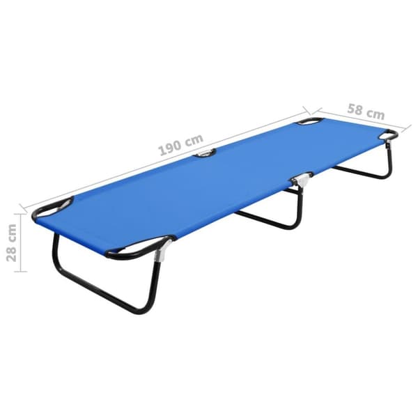 vidaXL foldbar liggestol stål blå