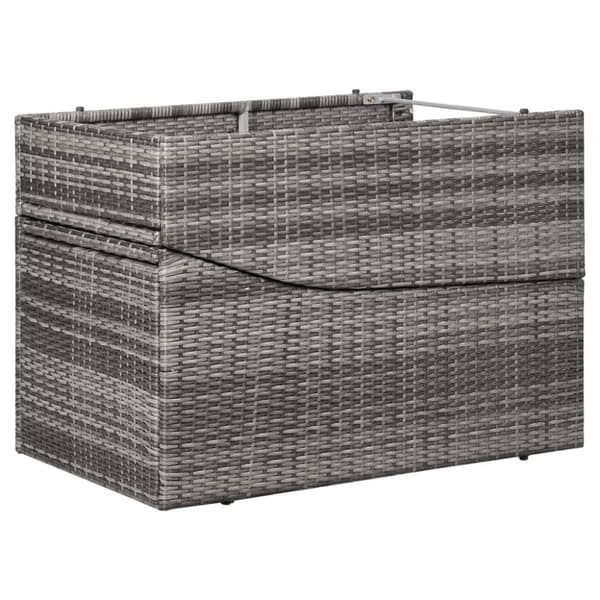 vidaXL liggestol med hynde polyrattan grå