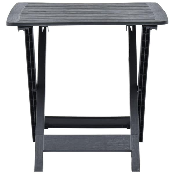 vidaXL foldbart havebord 79 x 72 x 70 cm plastik antracitgrå