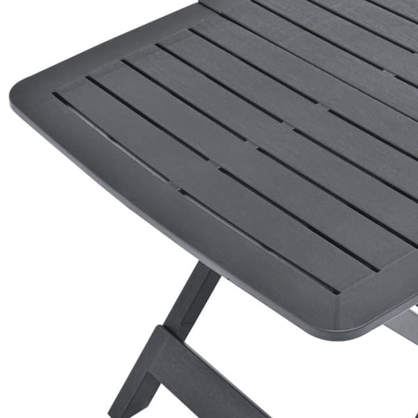 vidaXL foldbart havebord 79 x 72 x 70 cm plastik antracitgrå