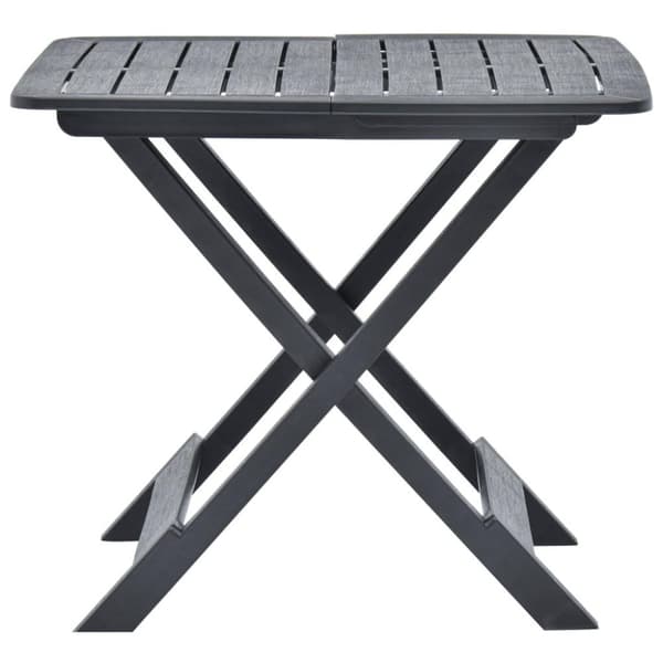 vidaXL foldbart havebord 79 x 72 x 70 cm plastik antracitgrå