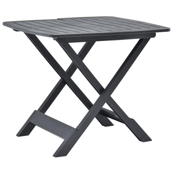 vidaXL foldbart havebord 79 x 72 x 70 cm plastik antracitgrå