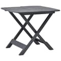 Miniatyrbillede 1 af 6: vidaXL foldbart havebord 79 x 72 x 70 cm plastik antracitgrå