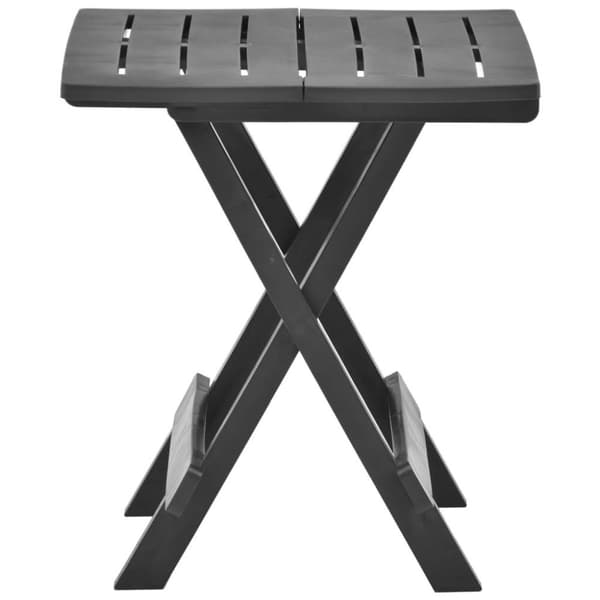 vidaXL foldbart havebord 45x43x50 cm plastik antracitgrå