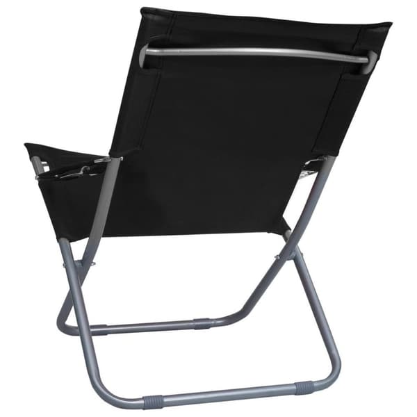 vidaXL foldbare strandstole 2 stk. stof sort