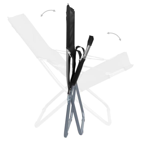 vidaXL foldbare strandstole 2 stk. stof sort