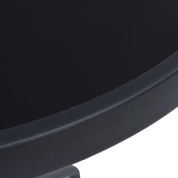 vidaXL havebord 80 cm stål og glas sort