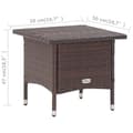 Miniatyrbillede 5 af 6: vidaXL tebord 50 x 50 x 47 cm polyrattan brun