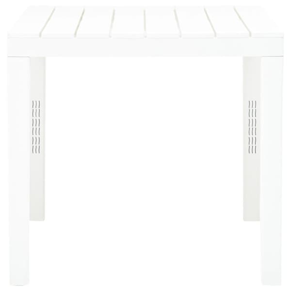 vidaXL havebord 78 x 78 x 72 cm plastik hvid