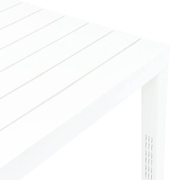 vidaXL havebord 78 x 78 x 72 cm plastik hvid