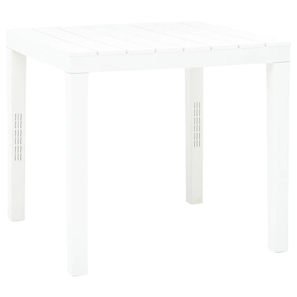 vidaXL havebord 78 x 78 x 72 cm plastik hvid