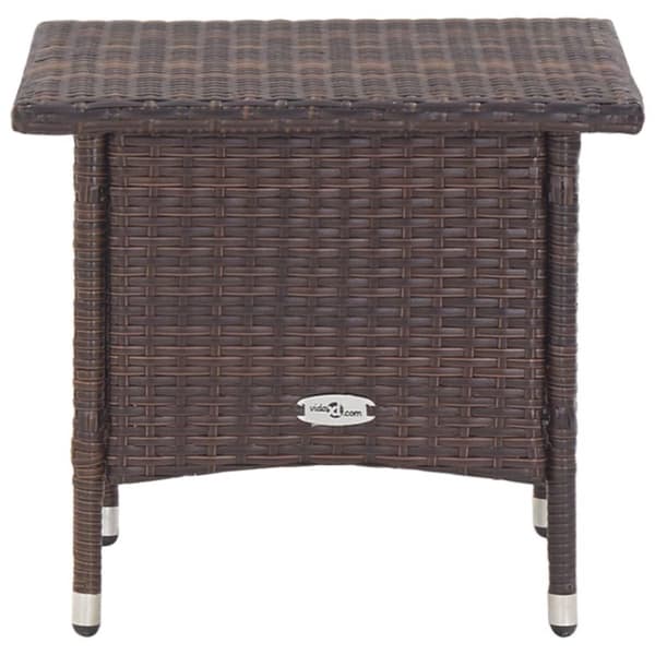 vidaXL Trädgårdsbord brun 50x50x47 cm konstrotting