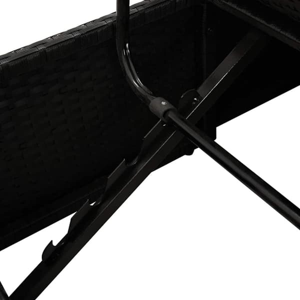 vidaXL solseng med hynder polyrattan sort