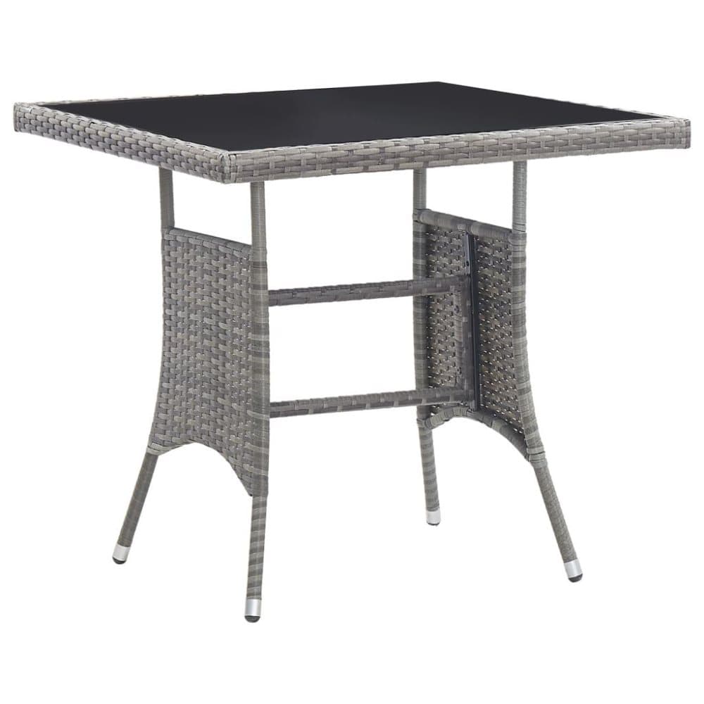 vidaXL Trädgårdsbord antracit 80x80x74 cm konstrotting