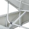 Miniatyrbillede 11 af 11: vidaXL liggestol med hynde og tebord polyrattan hvid