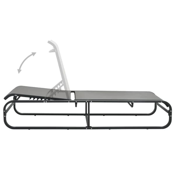 vidaXL liggestol aluminium og textilene