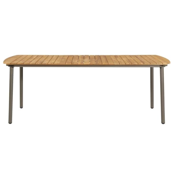 vidaXL havebord 200 x 100 x 72 cm massivt akacietræ og stål