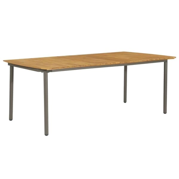 vidaXL havebord 200 x 100 x 72 cm massivt akacietræ og stål