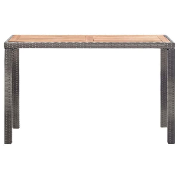 vidaXL havebord 123x60x74 cm massivt akacietræ antracitgrå og brun