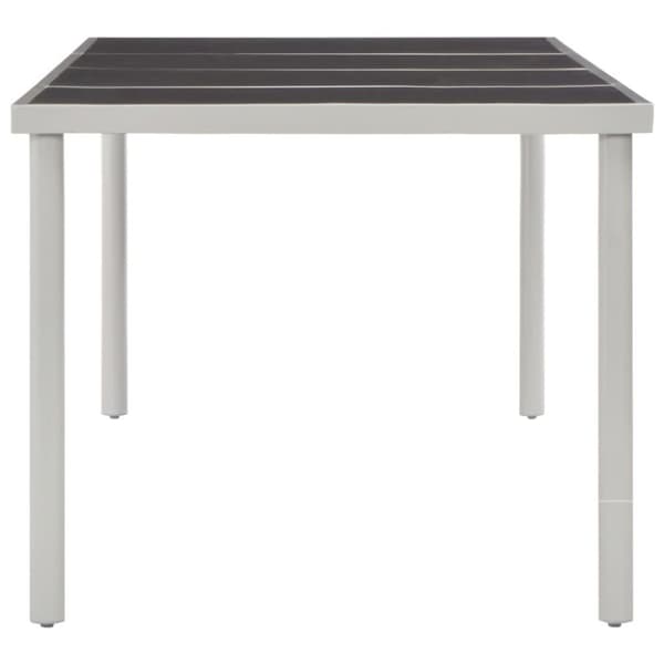vidaXL havebord i stål 220 x 90 x 74,5 cm sort