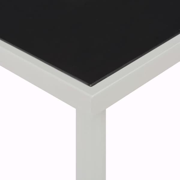 vidaXL havebord i stål 220 x 90 x 74,5 cm sort
