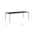 Miniatyrbillede 5 af 5: vidaXL havebord i stål 220 x 90 x 74,5 cm sort