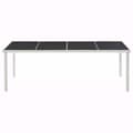 Miniatyrbillede 2 af 5: vidaXL havebord i stål 220 x 90 x 74,5 cm sort