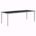 Miniatyrbillede 1 af 5: vidaXL havebord i stål 220 x 90 x 74,5 cm sort