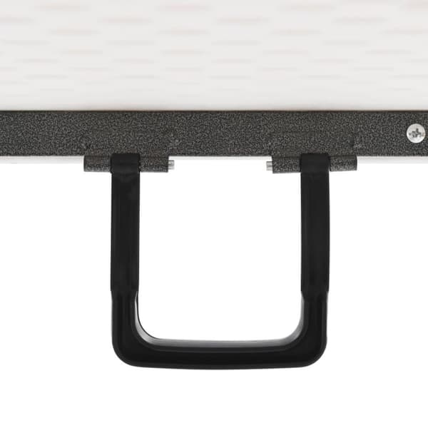 vidaXL Kokoontaittuva puutarhapöytä valkoinen 180x72x72 cm HDPE