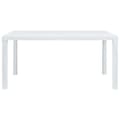 Miniatyrbilde 3 av 5: vidaXL Hagebord hvit 150x90x72 cm plast rottingdesign
