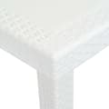 Miniatyrbilde 4 av 5: vidaXL Hagebord hvit 150x90x72 cm plast rottingdesign