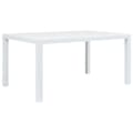 Miniatyrbilde 1 av 5: vidaXL Hagebord hvit 150x90x72 cm plast rottingdesign