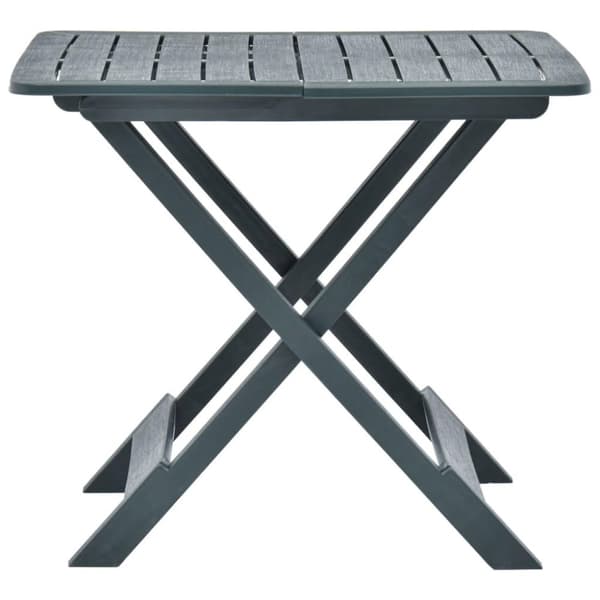 vidaXL Sammenleggbart hagebord grønn 79x72x70 cm plast