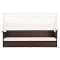 Miniatyrbillede 2 af 8: vidaXL havesofa med baldakin polyrattan brun