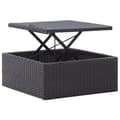 Miniatyrbillede 10 af 10: vidaXL solseng med baldakin polyrattan sort