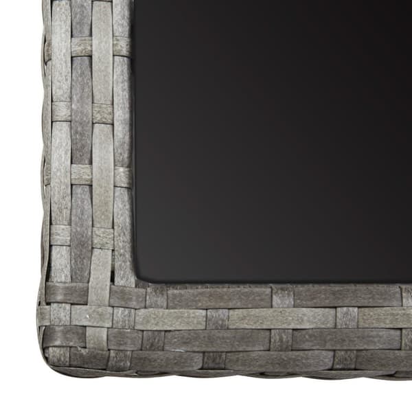 vidaXL Hagebord antrasitt 110x53x72 cm glass og polyrotting